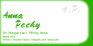 anna pechy business card