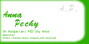 anna pechy business card